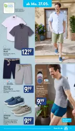 Gazetka promocyjna Aldi Nord - Von Montag - Gazetka - ważna od 01.06 do 01.06.2024 - strona 19 - produkty: aldi, Bau, baumwolle, decksohle, Elan, gin, hemd, Mode, Pants, reine baumwolle, Retropants, Ria, shirt, shirts, shorts, slip, Slipper, sweatshorts, T-Shirt, Ti, up2fashion, wolle, ZTE