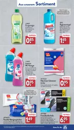 Gazetka promocyjna Aldi Nord - Von Montag - Gazetka - ważna od 01.06 do 01.06.2024 - strona 33 - produkty: Abba, Allzwecktücher, apfel, Bau, bio, Clin, Desinfektion, eis, essig, flasche, handschuhe, kosmetik, kraft, lebensmittel, medizinprodukt, natur, Optiwisch, Rauch, reiniger, Reinigung, reinigungstücher, reis, rwe, schuhe, schwamm, Seife, Ti, tiefpreis, tücher, wasser, weck, zitrone, zitronen