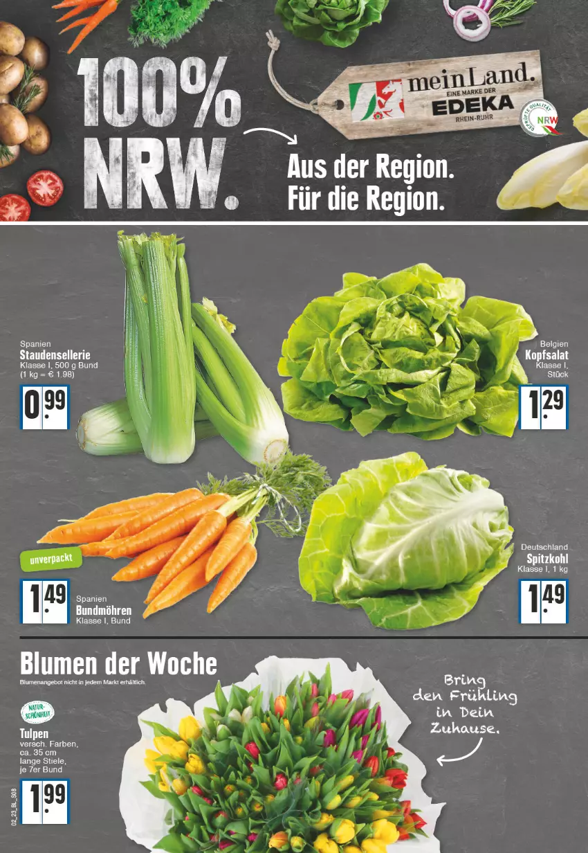 Aktueller Prospekt Edeka - Angebote der Woche - von 02.01 bis 07.01.2023 - strona 8 - produkty: angebot, blume, blumen, elle, kopfsalat, salat, spitzkohl, stauden, Ti