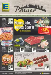 Gazetka promocyjna Edeka - Angebote der Woche - Gazetka - ważna od 07.01 do 07.01.2023 - strona 1 - produkty: angebot, arla, arla buko, Becher, beere, beeren, Buko, cola, deka, eis, erdbeere, erdbeeren, flammkuchen, fleisch, hähnchenschenkel, henkel, jungbullen, kuchen, lamm, ristorante, salat, schenkel, schoko, Ti