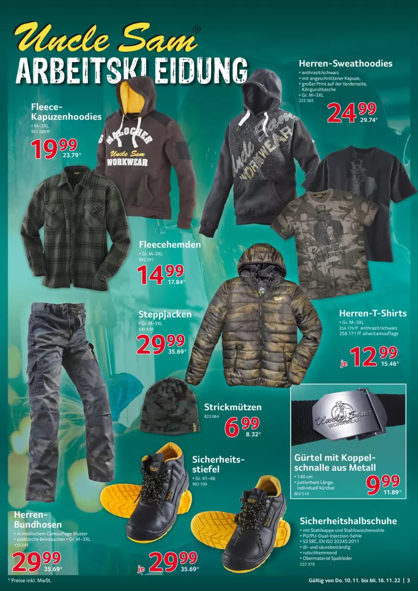 Aktueller Prospekt Selgros - Non Food - von 10.11 bis 16.11.2022 - strona 3 - produkty: eis, herren-t-shirt, Mütze, olive, reis, Ria, schnitten, schuhe, shirt, shirts, Stier, T-Shirt, Tasche, Ti