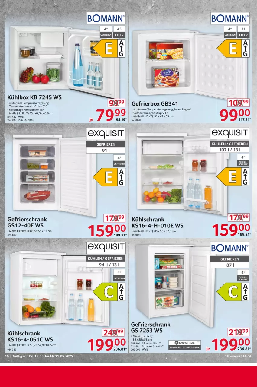 Aktueller Prospekt Selgros - Non Food - von 15.05 bis 21.05.2025 - strona 10 - produkty: bomann, Gefrierbox, gefrierschrank, kühlbox, kühlschrank, Liege, Schrank, Ti