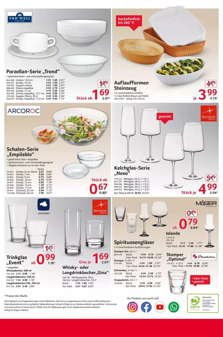 Aktueller Prospekt Selgros - Non Food - von 15.05 bis 21.05.2025 - strona 32 - produkty: angebot, angebote, backofen, Becher, braun, drink, eis, elle, gin, Gläser, grappa, leonardo, LG, mikrowelle, Ofen, Rauch, reis, Schal, Schale, schüssel, sekt, spirituosen, spülmaschinen, suppe, suppen, Ti, trinkglas, wein, whisky, Whiskybecher