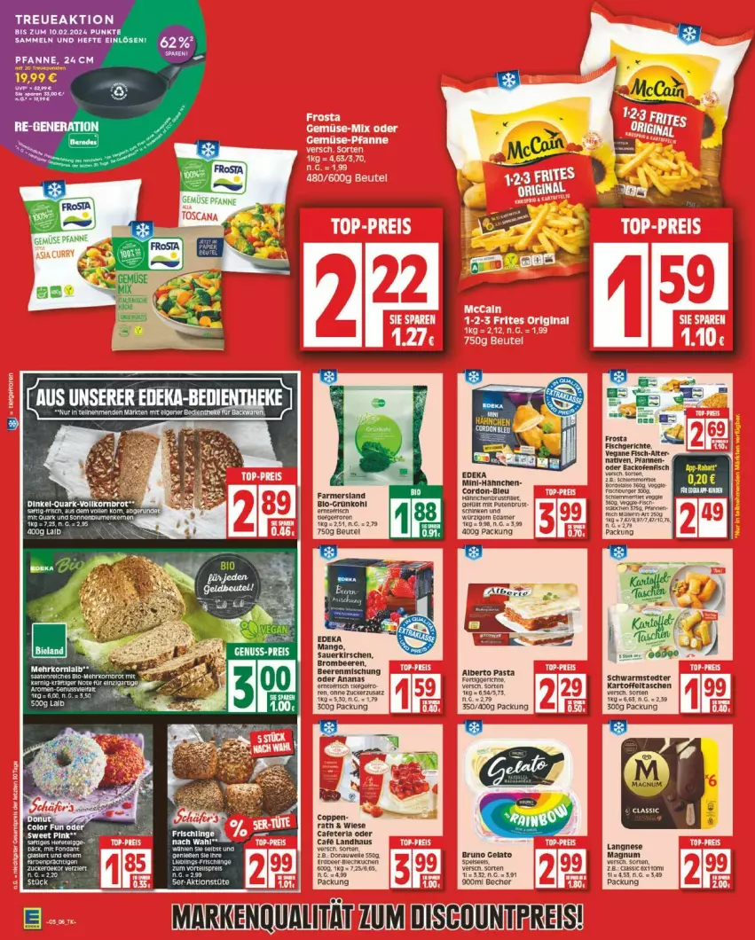 Aktueller Prospekt Edeka - Prospekte - von 29.01 bis 03.02.2024 - strona 6 - produkty: ananas, auer, Becher, beere, beeren, discount, eis, kirsch, kirsche, kirschen, langnese, pasta, pfanne, reis, sauerkirschen, schwarmstedter, Tasche, taschen, Ti