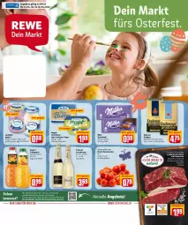 Gazetka promocyjna Rewe - Diese Woche im Angebot! - Gazetka - ważna od 16.04 do 16.04.2022 - strona 1 - produkty: aktionspreis, angebot, angebote, beef, butter, dallmayr, dallmayr prodomo, eis, elle, freixenet, granini, Heu, joghur, joghurt, jungbullen, landliebe, landliebe joghurt, mac, meggle, milka, milka schokolade, nuss, oder rumpsteak, prodomo, reis, roastbeef, Romatomaten, rum, rumpsteak, saft, Schal, Schale, schoko, schokolade, steak, Streichzart, Ti, tomate, tomaten