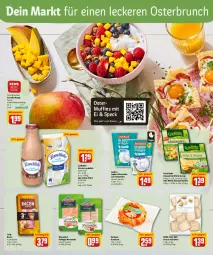 Gazetka promocyjna Rewe - Diese Woche im Angebot! - Gazetka - ważna od 16.04 do 16.04.2022 - strona 14 - produkty: aktionspreis, bacon, brot, dell, eis, Geflügel, grünländer, joghur, joghurt, kakao, Käse, kokos, kokosmilch, landliebe, landmilch, mango, milch, mortadella, Muffin, muffins, nuss, reis, rewe feine welt, rezept, Speck, Ti, tulip, wiesenhof, würfel