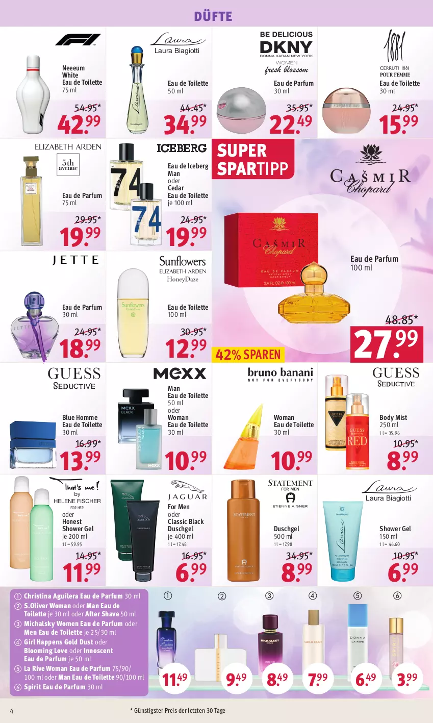 Aktueller Prospekt Rossmann - Prospekte - von 17.07 bis 21.07.2023 - strona 6 - produkty: after shave, body, duschgel, Eau de parfum, eau de parfum 30 ml, eau de toilette, eau de toilette 100 ml, eau de toilette 30 ml, eau de toilette 50 ml, eis, La Rive, lack, laura biagiotti, olive, parfum, reis, s.oliver, spartipp, Ti, ZTE