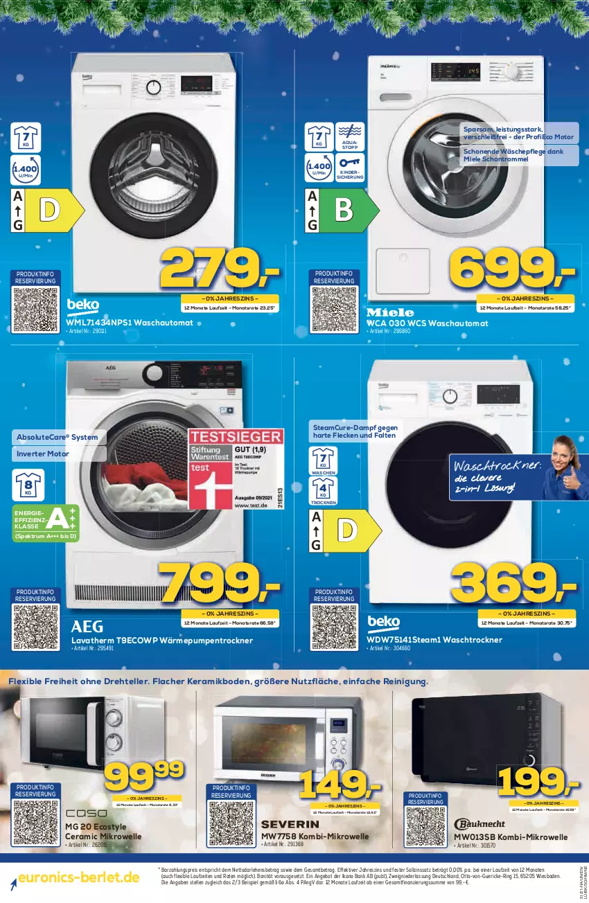 Aktueller Prospekt Berlet - Achtung!  - von 19.12 bis 26.12.2021 - strona 8 - produkty: angebot, aqua, aquastop, auto, Bad, Bank, eis, elle, Kinder, miele, mikrowelle, Reinigung, reis, ring, rum, Spektrum, teller, Ti, Trockner, trommel, wärmepumpentrockner, waschtrockner