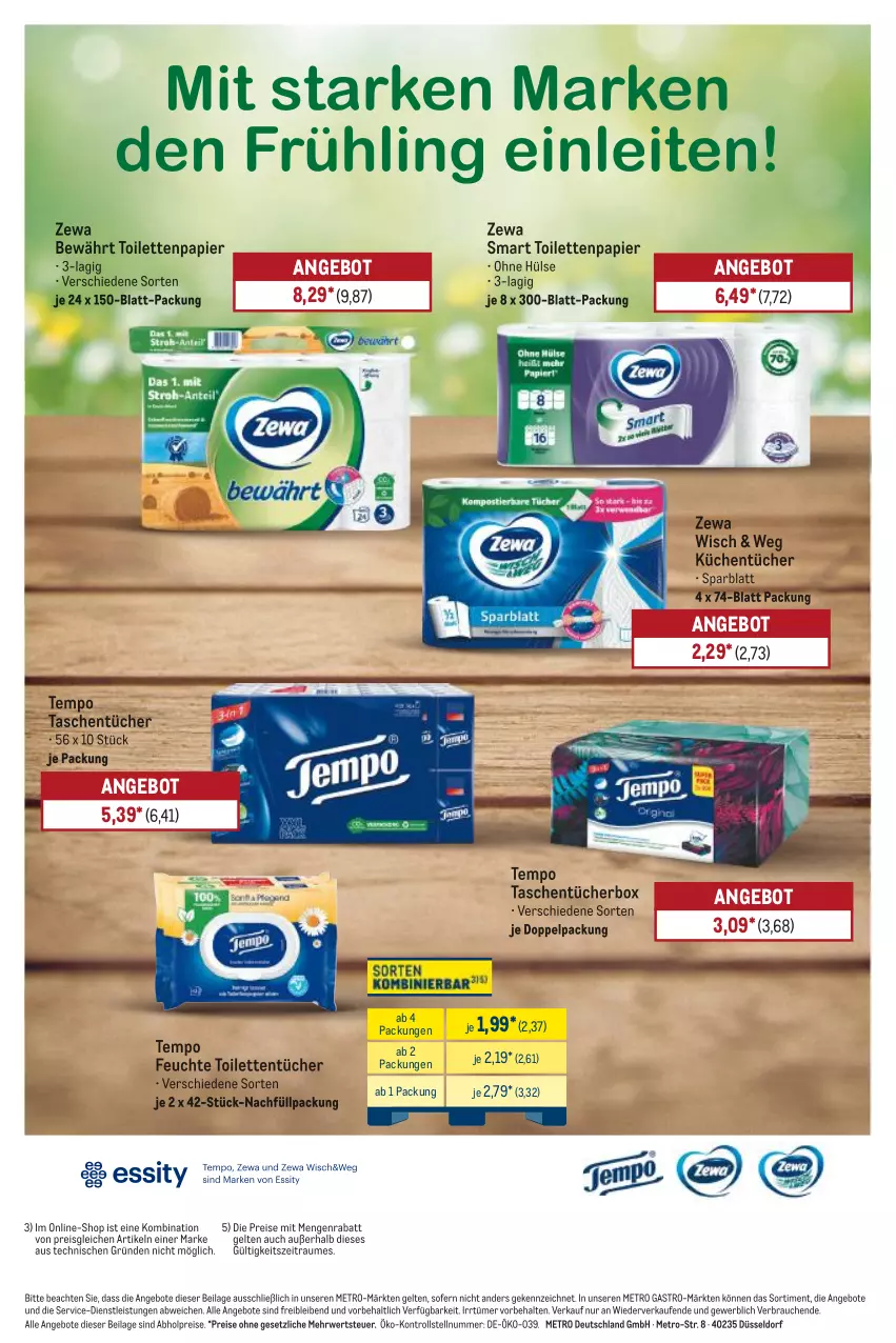 Aktueller Prospekt Metro - Starke Marken - von 05.05 bis 10.05.2025 - strona 13 - produkty: abholpreise, angebot, angebote, eis, ilag, küche, Küchen, küchentücher, Metro, metro gastro, papier, Rauch, reis, rwe, Tasche, taschen, taschentücher, Taschentücherbox, Tempo, Ti, toilettenpapier, toilettentücher, tücher, zewa
