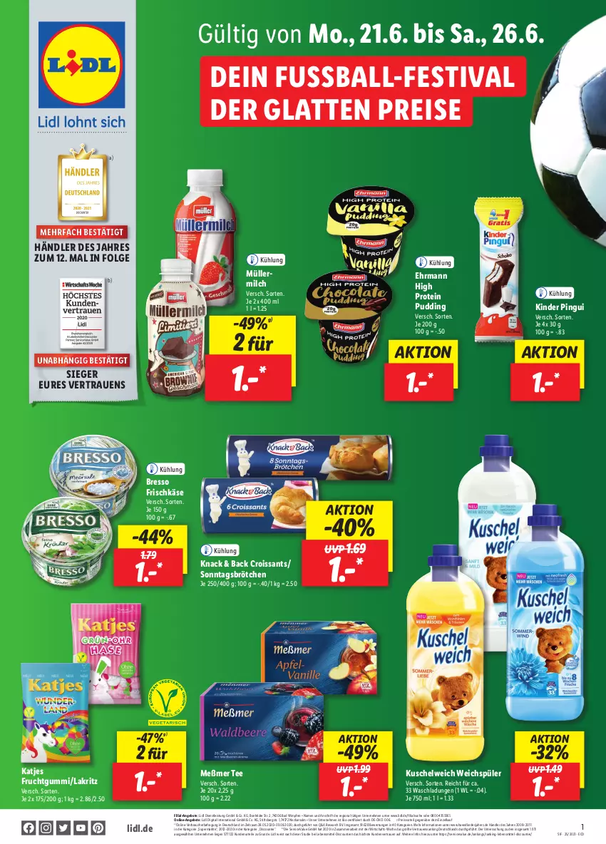 Aktueller Prospekt Lidl - Sonderprospekt - von 21.06 bis 26.06.2021 - strona 1