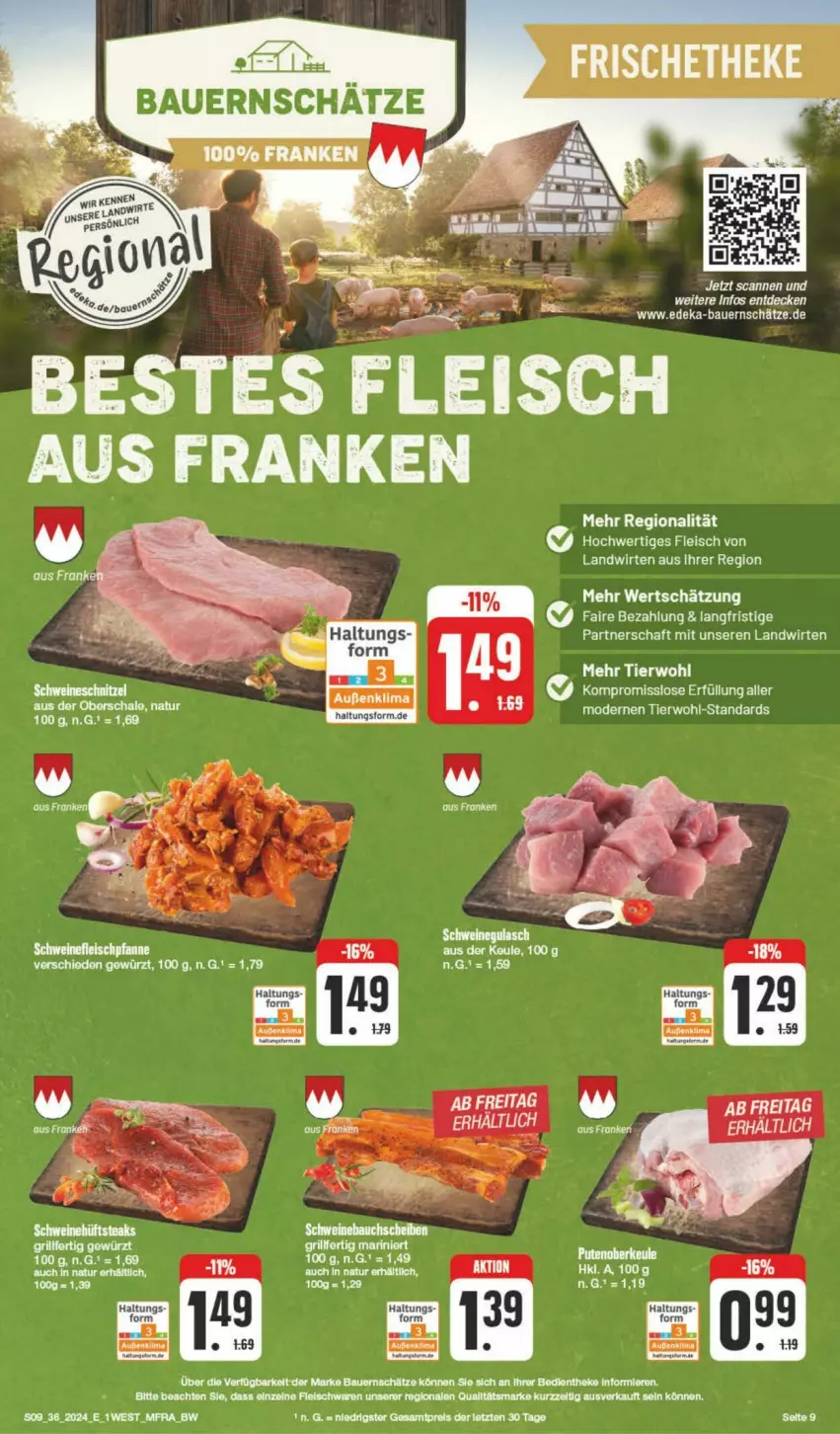 Aktueller Prospekt Edeka - Prospekte - von 31.08 bis 07.09.2024 - strona 9 - produkty: auer, Bau, Bauer, deka, eis, fleisch, gewürz, LG, Mode, natur, Schal, Schale, tee, Ti