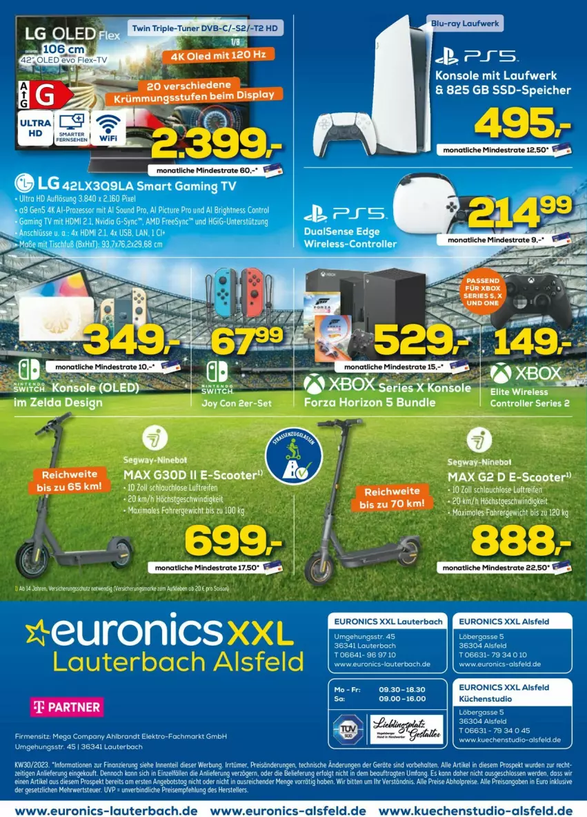 Aktueller Prospekt Euronics - Prospekte - von 22.07 bis 30.07.2023 - strona 12 - produkty: abholpreise, angebot, blu-ray, brandt, dvb, eier, eis, Elektro, elle, ente, euronics xxl, HDMI, küche, Küchen, LG, reis, rel, Roller, rwe, ssd, SSD-Speicher, tee, teller, Ti, tuner, usb