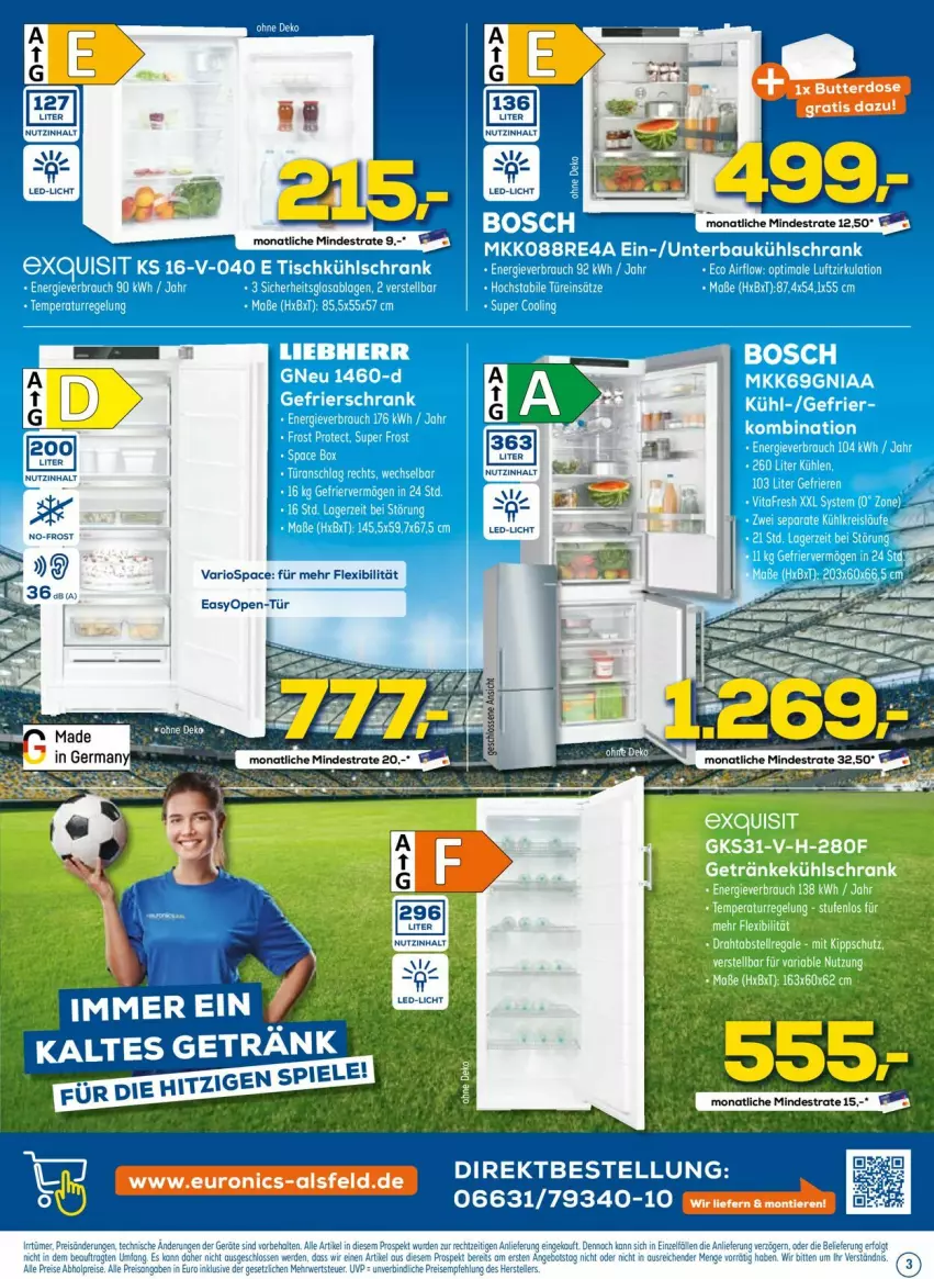 Aktueller Prospekt Euronics - Prospekte - von 22.07 bis 30.07.2023 - strona 3 - produkty: getränk, getränke, kühlschrank, Rauch, Schrank, Yo