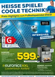 Gazetka promocyjna Euronics - Prospekte - Gazetka - ważna od 30.07 do 30.07.2023 - strona 1 - produkty: abholpreise, angebot, ball, dvb, eis, elle, ente, erde, Fußball, Germ, HDMI, LG, Loewe, reis, rwe, Spiele, teller, Ti, tisch, tuner, uhd, UHD-TV, usb