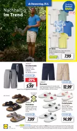 Gazetka promocyjna Lidl - Aktionsprospekt - Gazetka - ważna od 27.05 do 27.05.2023 - strona 12 - produkty: angebot, Bau, baumwolle, bermuda, bermudas, bett, decksohle, dell, eis, elle, esmara, Freizeitschuhe, livergy, Mode, ndk, pantolette, pantoletten, reine baumwolle, reis, Ria, Schal, Schale, schnitten, schuhe, shirt, shirts, T-Shirt, Ti, wolle, ZTE