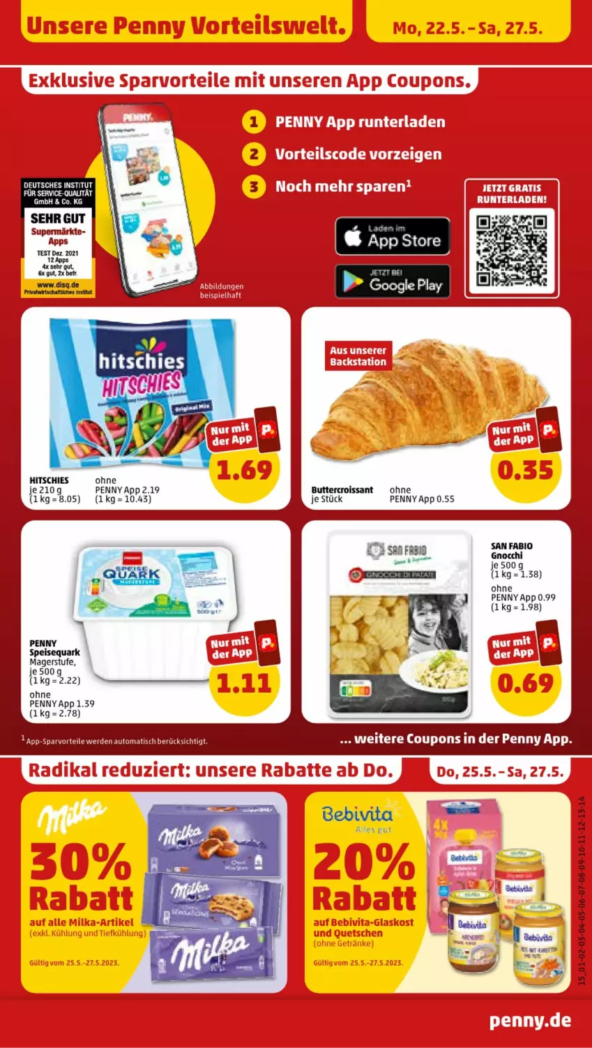 Aktueller Prospekt Penny - Prospekte - von 22.05 bis 27.05.2023 - strona 15 - produkty: auto, bree, butter, Croissant, eis, erde, gnocchi, quark, speisequark, Ti, tisch