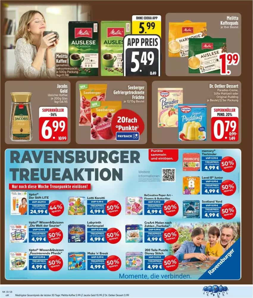 Aktueller Prospekt Edeka - Prospekte - von 10.08 bis 14.08.2026 - strona 10 - produkty: beutel, burger, dessert, Dr. Oetker, eier, eis, erde, kaffee, kaffeepads, Kartenspiel, ravensburger, reis, Ti, Tiptoi, ZTE