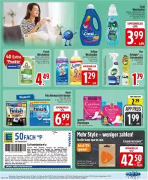 Gazetka promocyjna Edeka - Prospekte - Gazetka - ważna od 14.08 do 14.08.2026 - strona 22 - produkty: angebot, auto, beutel, Cap, carefree, Coral, coupon, coupons, deka, eis, erde, Finish, flasche, Frosch, geschirr, gutschein, Heu, LG, milch, payback, Rauch, reiniger, reis, rwe, scheuermilch, slip, slipeinlagen, Softlan, Ti, tisch, waschmittel, weichspüler, ZTE