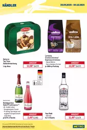 Gazetka promocyjna Metro - Wochen-Angebote Händler - Gazetka - ważna od 04.10 do 04.10.2025 - strona 2 - produkty: angebot, auer, bohne, ecco, eis, espresso, flasche, frucht, fruchtsecco, gebäckmischung, getränk, getränke, lavazza, Metro, Palette, reis, rotkäppchen, sekt, Ti, yeni raki