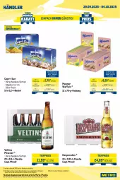 Gazetka promocyjna Metro - Wochen-Angebote Händler - Gazetka - ważna od 04.10 do 04.10.2025 - strona 3 - produkty: beutel, Cap, capri-sun, desperados, eis, flasche, getränk, getränke, Manner, Metro, metro gastro, Palette, pils, pilsener, reis, Ti, tiefpreis, veltins, veltins pilsener, waffeln