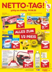 Gazetka promocyjna Netto Marken-Discount - Filial-Angebote - Gazetka - ważna od 20.08 do 20.08.2022 - strona 39 - produkty: angebot, asti, backfisch, bestpreis, chardonnay, Clin, eis, Elan, filet, fisch, fischstäbchen, Holz, iglo, kiwi, Kiwi Gold, kraft, mikrofaser, Mikrofasertücher, Quiche, reis, ring, schwein, schweine, schweinefilet, Teleskop, teleskopstiel, Ti, tücher, waschmittel, wasser, wein, weine, Weißwein, ZTE