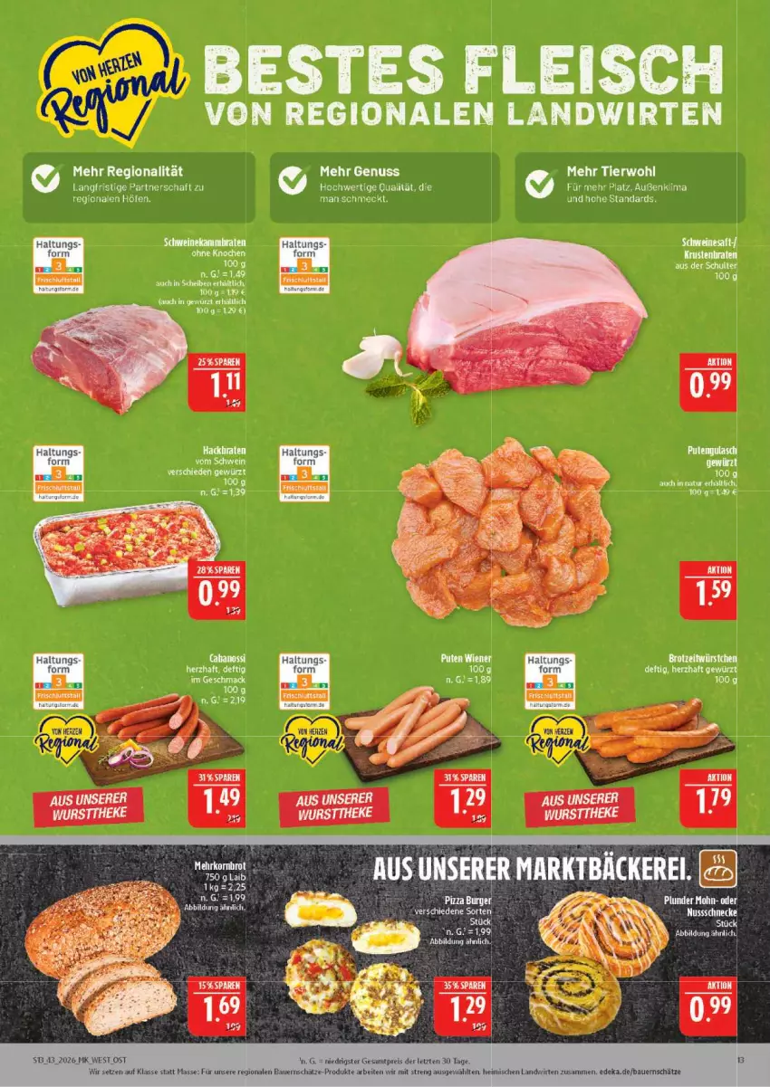 Aktueller Prospekt Marktkauf - Prospekt - von 18.10 bis 24.10.2026 - strona 13 - produkty: gewürz, gulasch, mac, natur, nuss, pute, saft, schwein, schweine, Ti, wein, weine