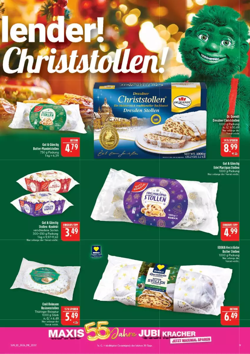 Aktueller Prospekt Marktkauf - Prospekt - von 18.10 bis 24.10.2026 - strona 9 - produkty: butter, deka, eis, Kette, kracher, mandel, Meister, reis, rezept, ring, Stollen, Ti, ZTE