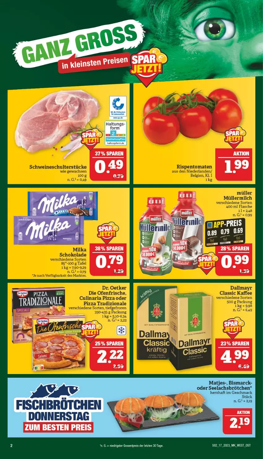 Aktueller Prospekt Marktkauf - Prospekt - von 23.04 bis 29.04.2023 - strona 2 - produkty: bismarck, brötchen, daim, eis, fisch, lachs, mac, matjes, pizza, reis, ZTE