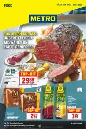 Gazetka promocyjna Metro - Food - Gazetka - ważna od 13.07 do 13.07.2022 - strona 1 - produkty: eis, filet, fleisch, frucht, fruchtsaft, getränk, getränke, Happy Day, langnese, magnum, Metro, Nektar, Palette, Rauch, reis, rind, rinder, rinderfilet, saft, Ti, top-hit