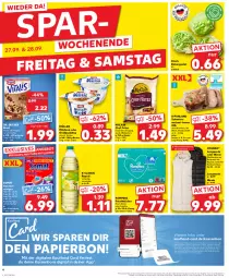 Gazetka promocyjna Kaufland - Prospekt - Gazetka - ważna od 02.10 do 02.10.2024 - strona 4 - produkty: angebot, Becher, beutel, Cap, die kaufland, Dr. Oetker, eis, eisbergsalat, elle, erde, feuchttücher, geschirr, Grießpudding, mccain, milch, milchreis, Müller, müsli, pampers, papier, Paula, pudding, purland, rapsöl, reiniger, reis, Ria, salat, schwein, schweine, schweinenacken, somat, Ti, tücher, vita, vitalis, wasser, wein, weine, Weste, ZTE