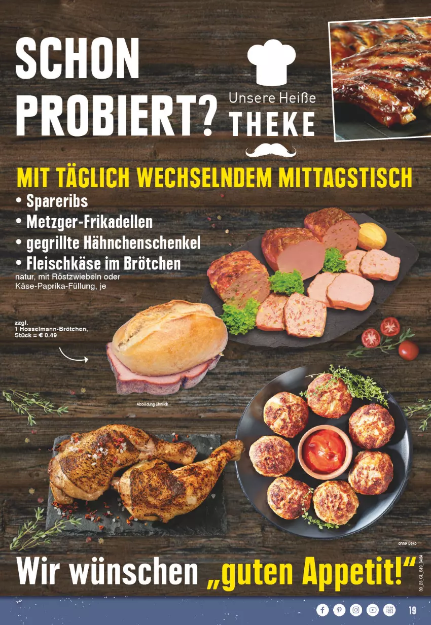 Aktueller Prospekt E Center - Angebote der Woche - von 25.09 bis 30.09.2023 - strona 19 - produkty: bier, brötchen, Käse, mit röstzwiebeln, natur, paprika, röstzwiebeln, spareribs, Ti, tisch, zwiebel, zwiebeln