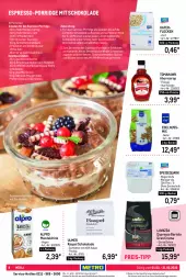 Gazetka promocyjna Metro - Lieferservice aktuell - Gazetka - ważna od 31.03 do 31.03.2022 - strona 8 - produkty: alpro, Anrichte, Becher, beere, beeren, beutel, bohne, dessert, desserts, dessertsauce, drink, eis, elle, ente, espresso, flasche, garnier, hafer, haferflocken, kakao, lavazza, leine, mac, mandel, Mandeldrink, Metro, milch, minze, müsli, natur, nuss, Nussmix, pfeffer, pfefferminze, porridge, quark, quinoa, reis, salz, sauce, schoko, schokolade, schokoladen, sirup, speisequark, Ti, uhr, Weiße Schokolade, Zartbitterschokolade, zucker