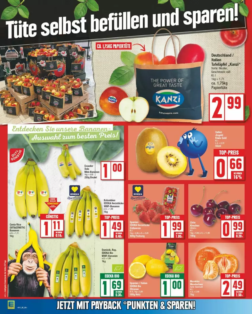 Aktueller Prospekt Edeka - Prospekte - von 10.03 bis 15.03.2025 - strona 5 - produkty: banane, bananen, beutel, bio, deka, edeka bio, mac, papier, Papiertüte, tafeläpfel, Ti, Tüte