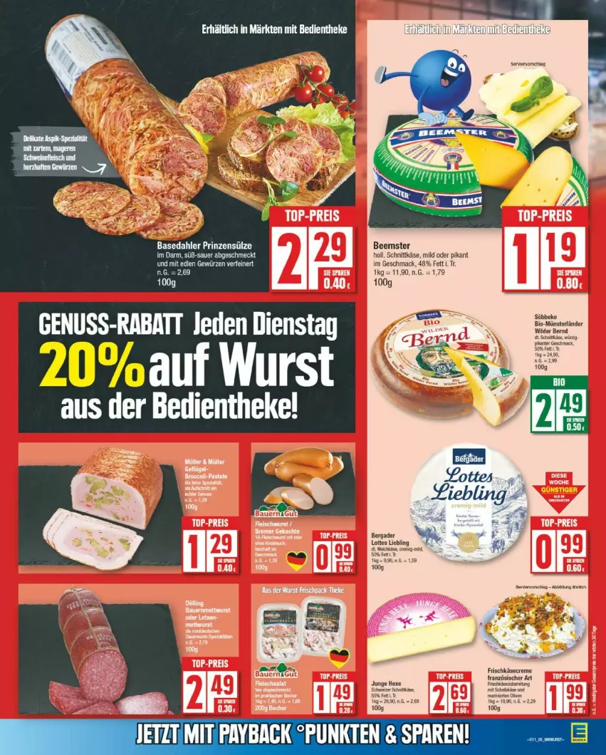 Aktueller Prospekt Edeka - Prospekte - von 10.03 bis 15.03.2025 - strona 8 - produkty: auer, Beemster, Käse, mac, prinzensülze, schnittkäse