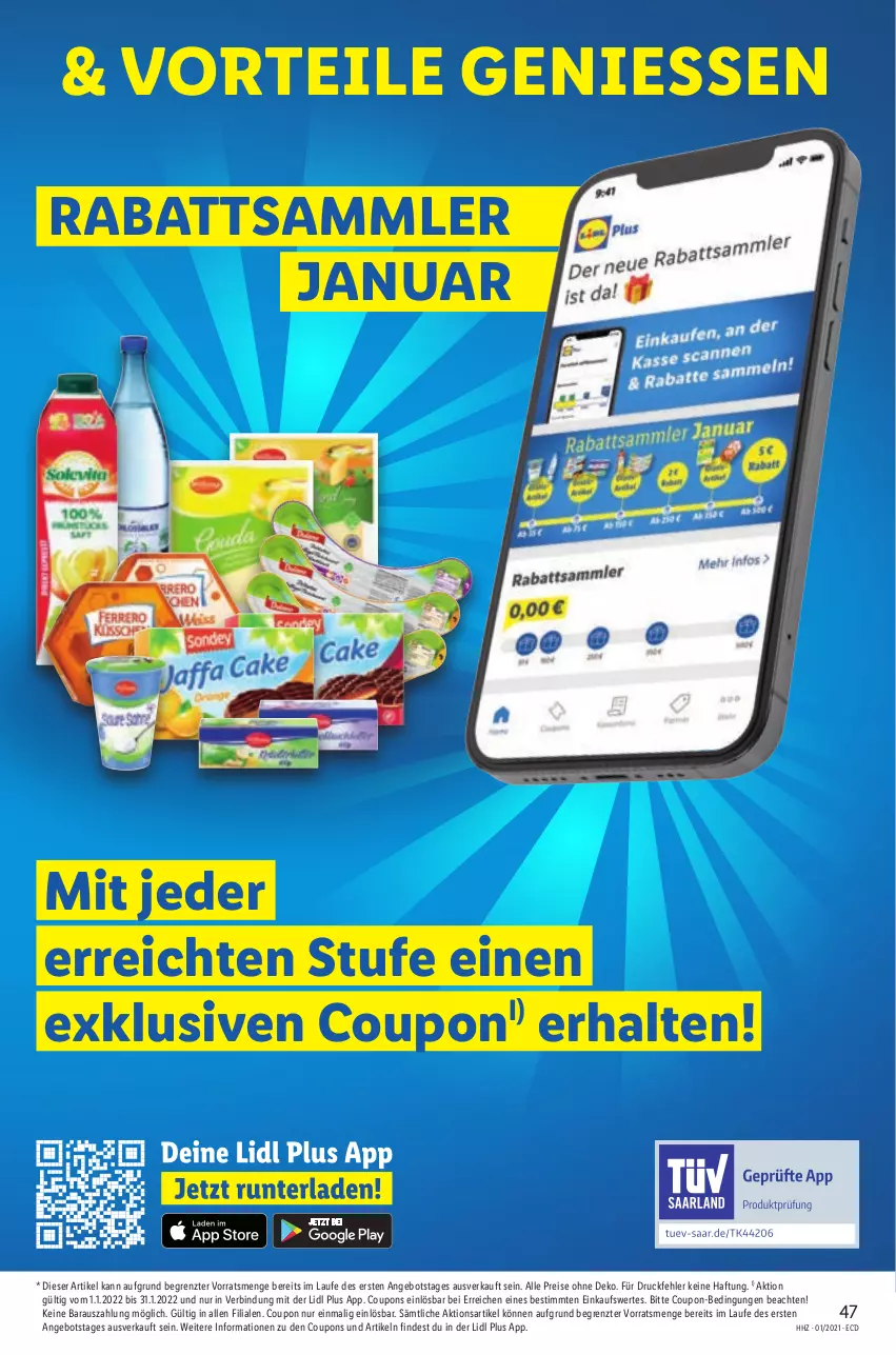 Aktueller Prospekt Lidl - Aktionsprospekt - von 03.01 bis 08.01.2022 - strona 47 - produkty: angebot, coupon, coupons, eis, reis, Ti, ZTE