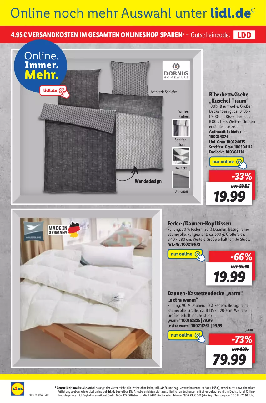 Aktueller Prospekt Lidl - Aktionsprospekt - von 03.01 bis 08.01.2022 - strona 50 - produkty: angebot, angebote, Bau, baumwolle, bett, bettwäsche, decke, eis, elle, gutschein, Kassettendecke, kissen, Kissenbezug, kopfkissen, LG, ndk, reifen, reis, rel, Schal, Schale, telefon, Ti, uhr, wolle