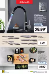 Gazetka promocyjna Lidl - Aktionsprospekt - Gazetka - ważna od 08.01 do 08.01.2022 - strona 22 - produkty: armatur, bambus, Behälter, edelstahl, eis, ernesto, fleisch, Käse, leine, Leuchte, messer, ndk, Ria, Schal, Schale, schläuche, schneidebrett, smartphone, spülmaschinen, tablet, Ti, tisch, usb, wasser