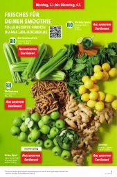 Gazetka promocyjna Lidl - Aktionsprospekt - Gazetka - ważna od 08.01 do 08.01.2022 - strona 3 - produkty: angebot, bio, eis, elle, reis, rezept, rezepte, smoothie, spinat, stauden, Ti, zitrone, zitronen, ZTE
