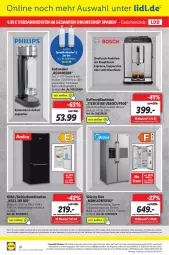 Gazetka promocyjna Lidl - Aktionsprospekt - Gazetka - ważna od 08.01 do 08.01.2022 - strona 34 - produkty: ACC, angebot, angebote, auto, beleuchtung, Cap, cappuccino, chia, cin, eis, elle, espresso, flasche, gefrierkombination, gutschein, kaffee, kaffeevollautomat, korb, latte, latte macchiato, LG, mac, macchiato, ndk, pet-flasche, Philips, reis, rel, Schal, Schale, Soda, Sprudel, telefon, Ti, uhr, wasser, wassertank, ZTE