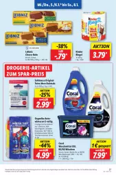 Gazetka promocyjna Lidl - Aktionsprospekt - Gazetka - ważna od 08.01 do 08.01.2022 - strona 37 - produkty: angebot, auto, Bad, Coral, drogerie-artikel, eier, eis, Eiskratzer, elle, ente, gin, keks, Kinder, kinder riegel, leibniz, reis, riegel, salz, Scheibenfrostschutz, teller, Ti, tuc, waschmittel, ZTE