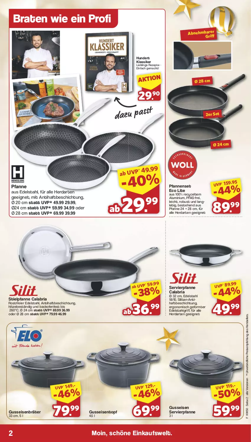 Aktueller Prospekt Famila - Prospekte - von 09.12 bis 14.12.2024 - strona 2 - produkty: backofen, braten, edelstahl, eier, eis, elle, herdarten, LG, mac, Ofen, pfanne, pfannen, reis, rezept, rezepte, Ria, Stielpfanne, teller, Ti, topf