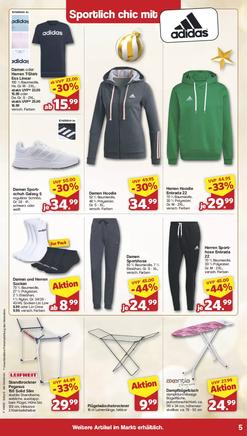 Aktueller Prospekt Famila - Prospekte - von 09.12 bis 14.12.2024 - strona 5 - produkty: asus, Bau, baumwolle, bügel, bügeltisch, eis, elle, hose, leine, reis, shirt, socken, Sport, T-Shirt, teller, Ti, tisch, Trockner, wäschetrockner, wolle