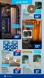 Gazetka promocyjna AldiSud - IN ZWEI WOCHEN - Gazetka - ważna od 21.10 do 21.10.2023 - strona 14 - produkty: aldi, batterie, batterien, dell, elle, fernbedienung, Girlande, Kette, Kugel, led-licht, leds, lichterkette, mit fernbedienung, Mode, Tannengirlande, Ti, timer, Weihnachtskugeln, ZTE