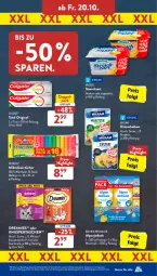 Gazetka promocyjna AldiSud - IN ZWEI WOCHEN - Gazetka - ważna od 21.10 do 21.10.2023 - strona 20 - produkty: Bad, colgate, dreamies, eis, gin, Käse, käsescheiben, lachs, LG, mac, meggle, mikrofaser, Mikrofasertücher, milram, reis, salz, spontex, Streichzart, Tasche, taschen, Ti, tücher, whiskas, ZTE