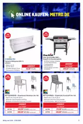 Gazetka promocyjna Metro - Online: Wochen-Angebote - Gazetka - ważna od 17.08 do 17.08.2025 - strona 2 - produkty: akku, angebot, char-broil, edelstahl, eis, gasgrill, grill, grillplatte, kühlakku, kühlakkus, latte, Metro, reis, rel, sessel, stapelsessel, stapelstuhl, stuhl, tablet, tablett, Ti, top-hit