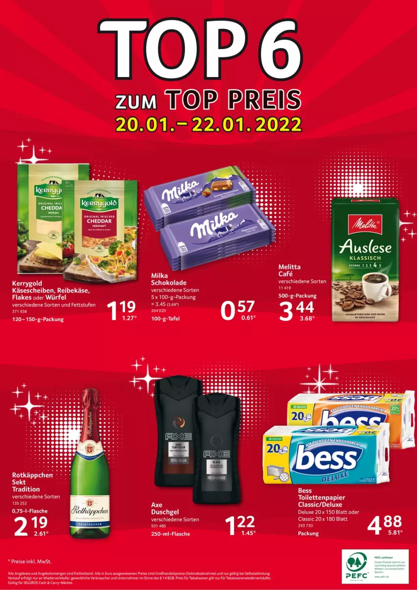 Aktueller Prospekt Selgros - Vorschau:
            Food - von 20.01 bis 26.01.2022 - strona 24 - produkty: angebot, angebote, axe, axe duschgel, cheddar, duschgel, eis, flakes, flasche, gin, Käse, käsescheiben, kerrygold, LG, milka, milka schokolade, papier, Rauch, Reibekäse, reis, schoko, schokolade, Ti, toilettenpapier, würfel