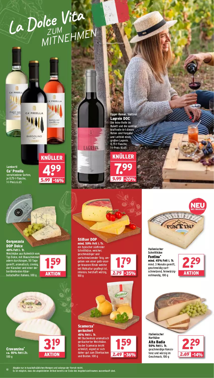 Aktueller Prospekt Wasgau - von 18.08 bis 23.08.2025 - strona 10 - produkty: Amber, angebot, Bad, braten, braun, buch, Egger, eis, flasche, gorgonzola, hartkäse, Holz, italienischer hartkäse, Käse, kraft, mac, milch, orange, reis, rind, Scamorza, schnittkäse, südtiroler, Ti, tisch, weichkäse