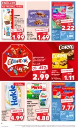 Gazetka promocyjna Kaufland - Prospekt - Gazetka - ważna od 15.05 do 15.05.2024 - strona 6 - produkty: angebot, Cap, chovi, colorwaschmittel, corny, eis, geschirr, hafer, hakle, hakle toilettenpapier, kakao, keks, kekse, Kinder, kölln, milch, milka, müsli, nuss, papier, persil, reiniger, riegel, schoko, schokolade, schokoladen, schokoriegel, somat, Ti, toilettenpapier, vollmilch, waschmittel, ZTE