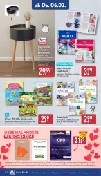 Gazetka promocyjna Aldi Nord - Von Montag - Gazetka - ważna od 08.02 do 08.02.2025 - strona 26 - produkty: aldi, beistelltisch, buch, decke, Deckel, eis, gin, guthabenkarte, Holz, Ria, ring, Stickerbuch, tablet, tablett, Ti, tisch, ZTE