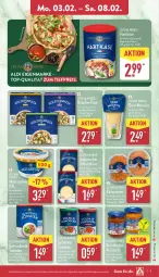 Gazetka promocyjna Aldi Nord - Von Montag - Gazetka - ważna od 08.02 do 08.02.2025 - strona 9 - produkty: aldi, aufstrich, aus der tiefkühlung, cin, creme, doppelrahmstufe, eis, frischkäse, Getrocknete Tomaten, gin, hartkäse, Holz, Käse, mascarpone, Ofen, pizza, reis, saft, schnittkäse, Ti, tiefpreis, tomate, tomaten, Tomatensaft, ZTE